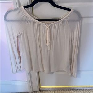 Cream long leave shirt